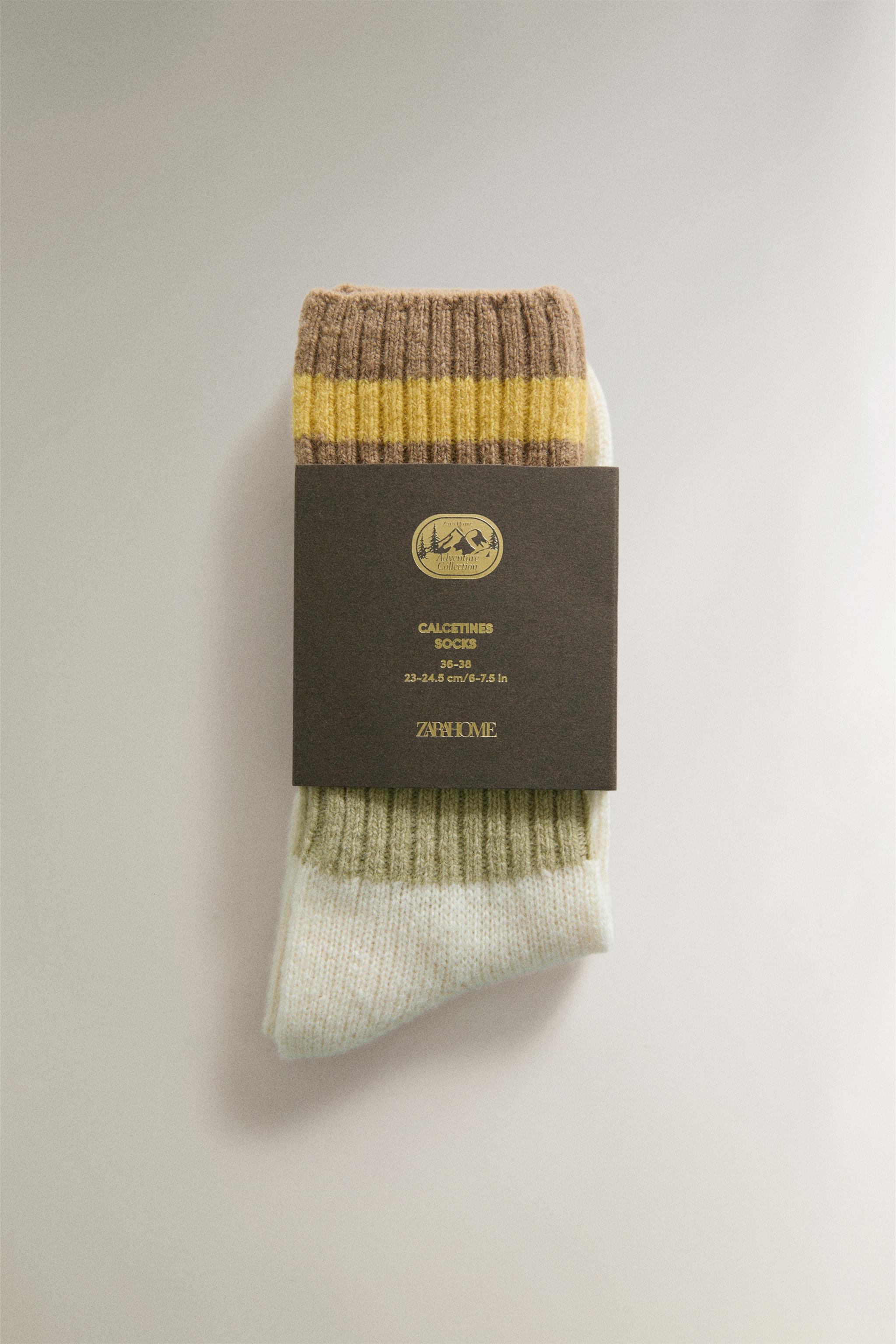 CHAUSSETTES EN LAINE RAYÉES